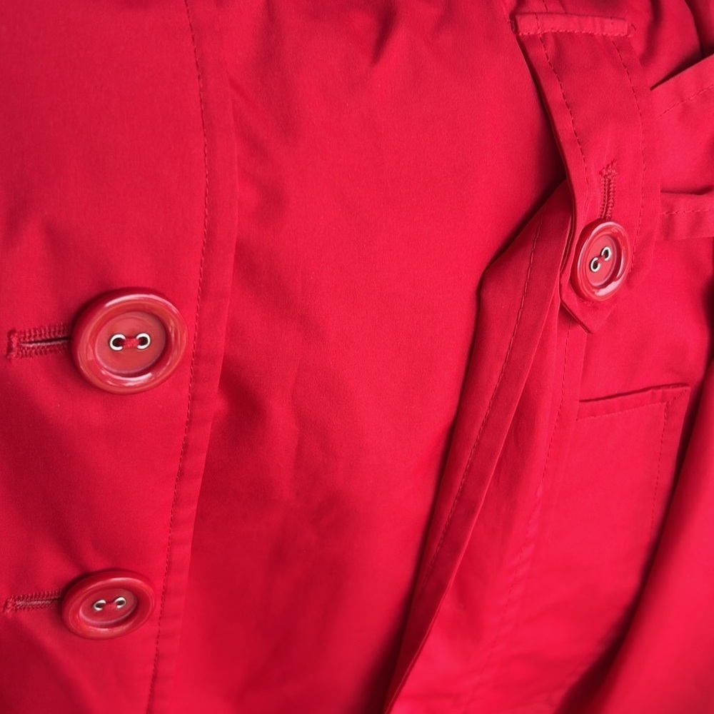 White Stag Womens Red Short Trench Coat - Picture 4 of 4